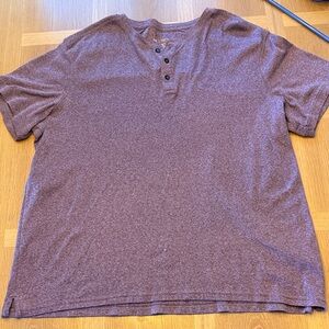Apt. 9 Men's Heathered Purple Short Sleeve Henley